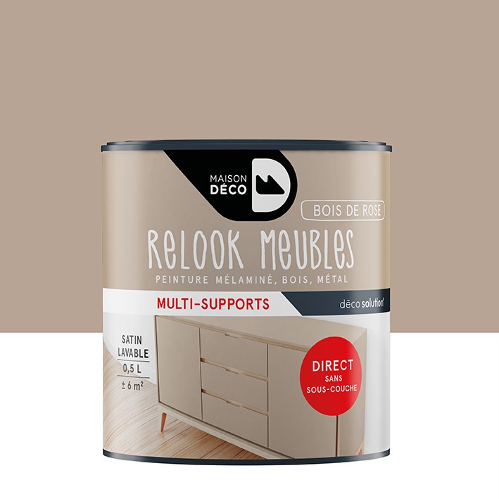 Peinture Relook Tout finition - Aspect satin - Bois de rose