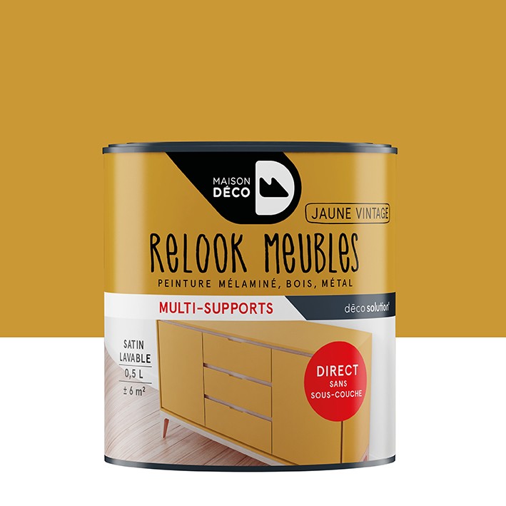 Peinture Relook Tout finition - Aspect satin - Jaune vintage