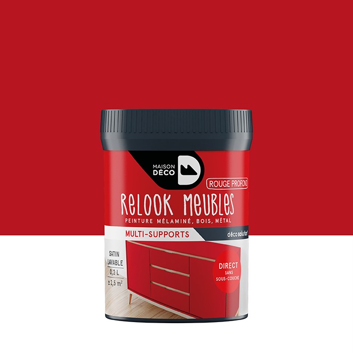 Peinture Relook Tout finition - Aspect satin - Rouge profond