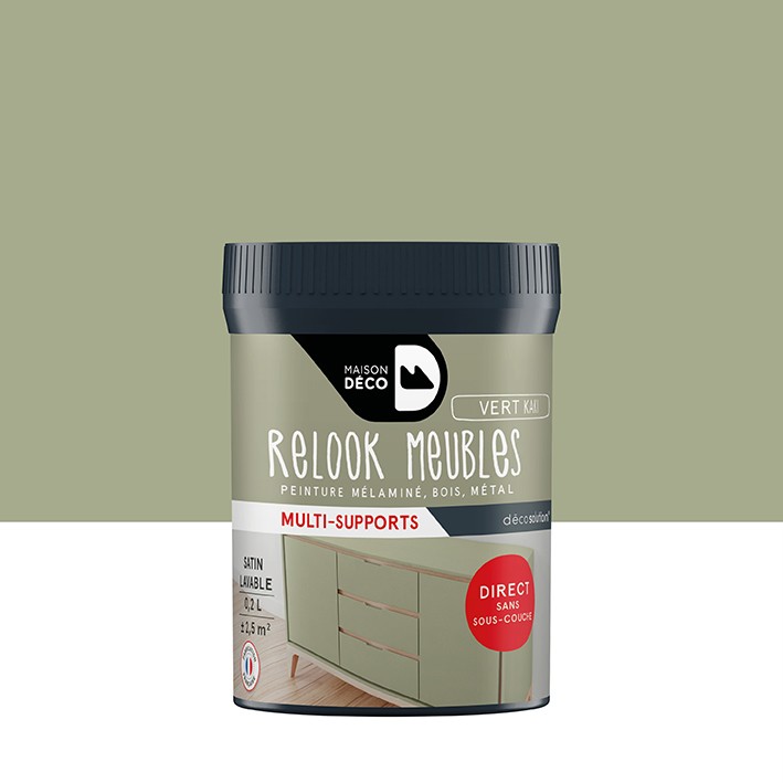 Peinture Relook bois Les Unis - Satin - Vert kaki