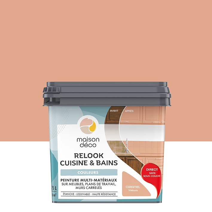  Peinture multi-matériaux  - Relook Cuisine et Bains  - Les couleurs - Caramel