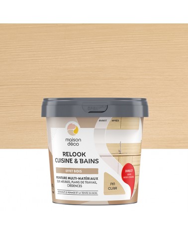  Peinture  - Relook Cuisine et Bains  -  Effet bois