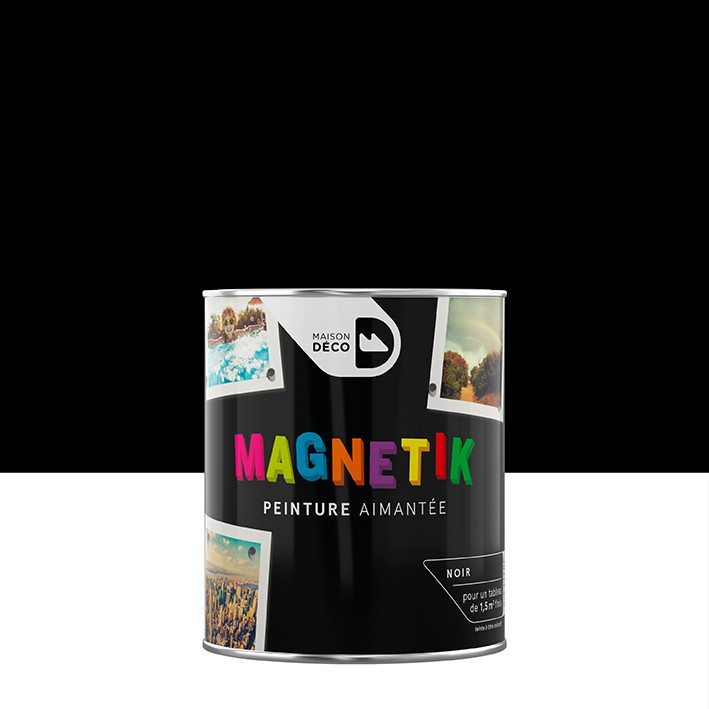 Creative Deco 1L Peinture Ardoise Magnetique Peinture Tableau Noir Aimantée, Efficacité 2m² avec 3 Couches, à Base d'eau, Pour Aimants en Néodyme